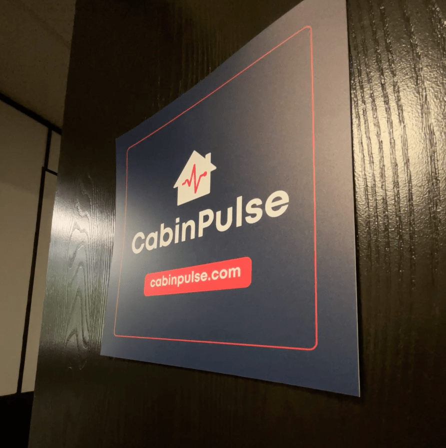 CabinPulse office door sign